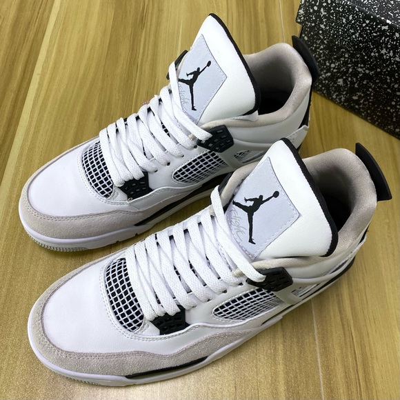 Size 13 -Air Jordan 4 Retro Military Black Men's Sneakers Shoes (Pre-owned) - Picture 1 of 10